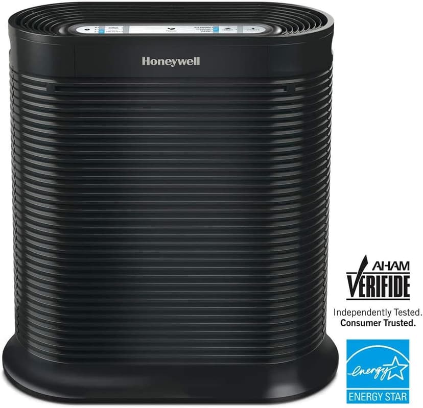 Honeywell HPA300 HEPA Air Purifier for Extra Large Rooms - Microscopic Airborne Allergen+ Dust Reducer, Cleans Up To 2250 Sq Ft in 1 Hour - Wildfire/Smoke, Pollen, Pet Dander – Black