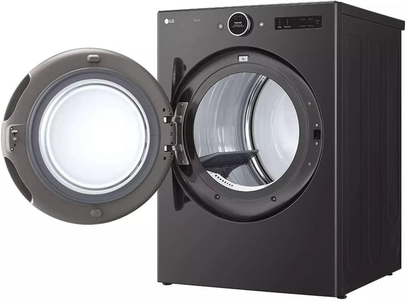 LG DLEX6700B 27 Inch Smart Electric Dryer with 7.4 Cu. Ft. Capacity, 23 Dryer Cycles, Wrinkle Care, TurboSteam, Dial-A Cycle™ Knob, FlowSense Indicator, AI Fabric Sensor
