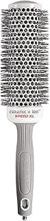 Olivia Garden Ceramic + Ion Speed XL Round Brush – Extra-Long, Thermal, Non-Electric Blowout Brush for Thick Hair – Fast-Drying Roller