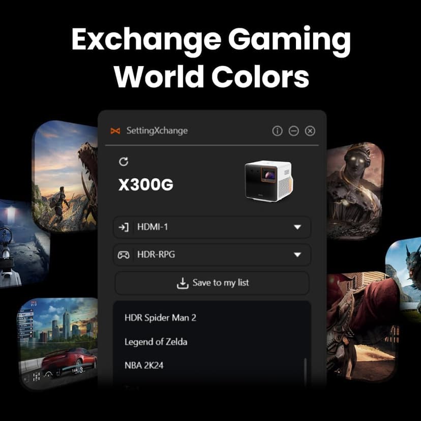 BenQ X300G | Portable 4K Gaming Projector | 4ms Response Time | LED 2000 Lumens | Short Throw | 3D Auto Keystone| Buit-in Game Modes | Charge & Display USB-C | Android TV w/ Built in 16W speaker