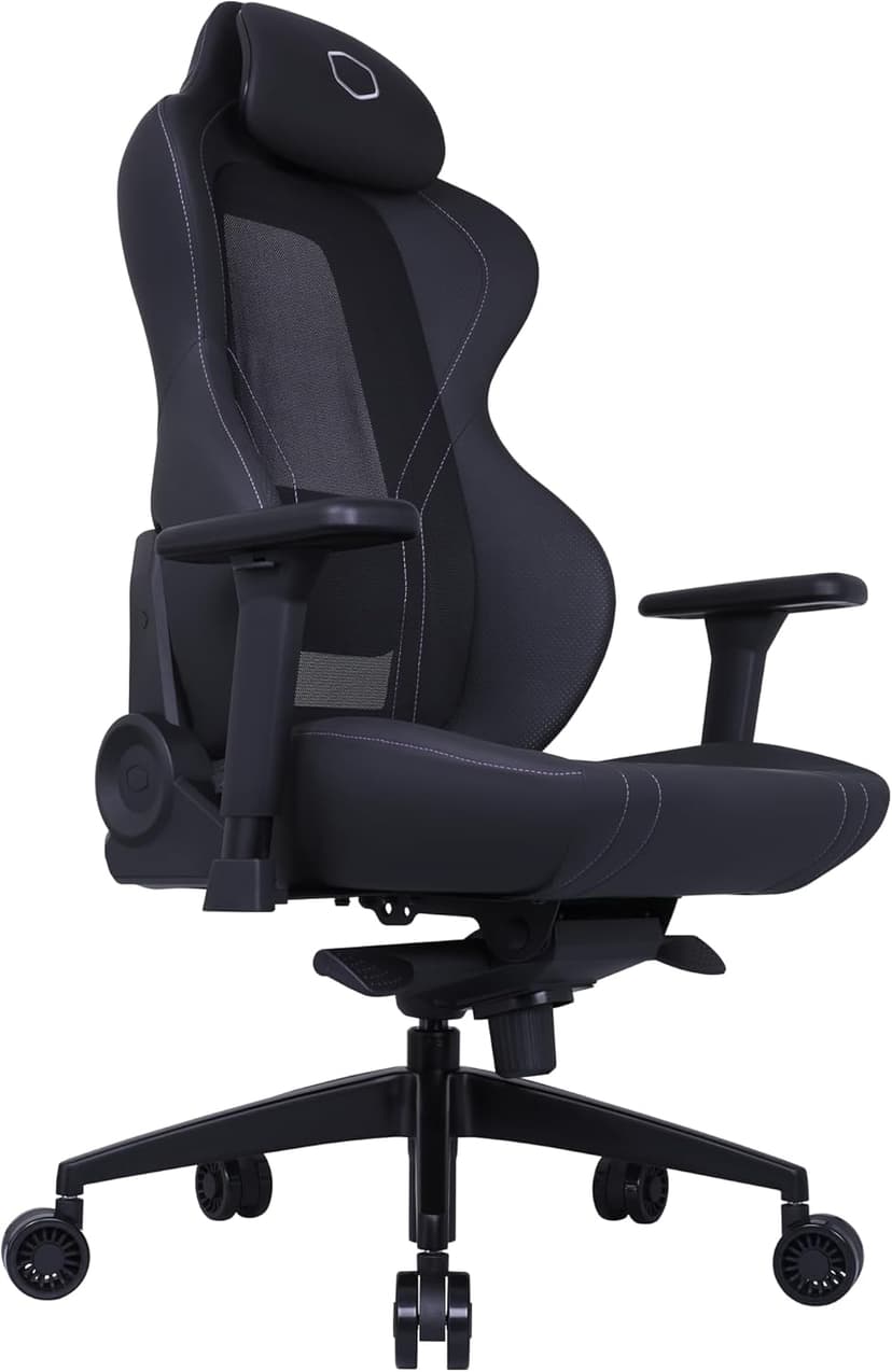 Cooler Master Hybrid 1 Ergonomic Gaming Chair MuscleFlex® Mesh, Cold-Molded Foam, Steel Frame | Aluminum Base. 180 Reclining, Adjustable Lumbar Support | Gas Lift, 360° Swivel for PC Game | Office
