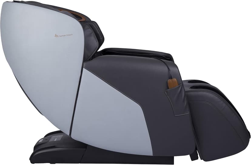 Human Touch Quies Zero Gravity Massage Chair, Full Body Back, Leg, Shoulder Acupressure, 9 Programmed S & L Track Massages, Dual Lumbar Heat w Extending Calf & Foot Massage, Built-in Speakers, Gray