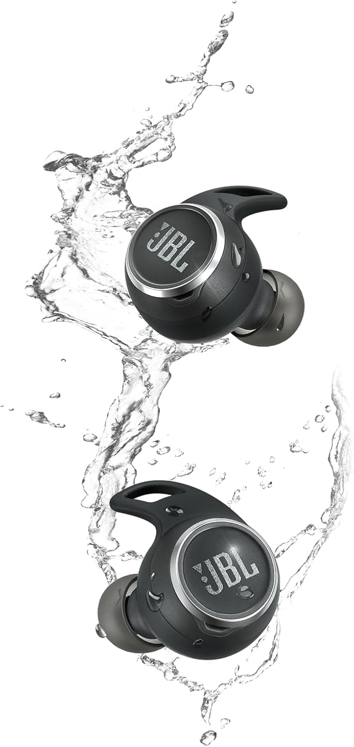 JBL Reflect Aero - True Wireless Noise Cancelling Active Earbuds, 6 mics for Perfect Calls with VoiceAware, Extreme dustproof & Waterproof, Comfortable, Secure fit, 24hr with Fast-Charging (Black)