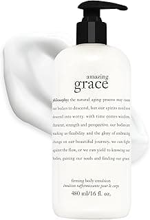 philosophy amazing grace firming body emulsion - luxury scented body lotion - formulated with shea butter for fast absorbing hydration - skin feels soft and smooth - suitable for all skin types