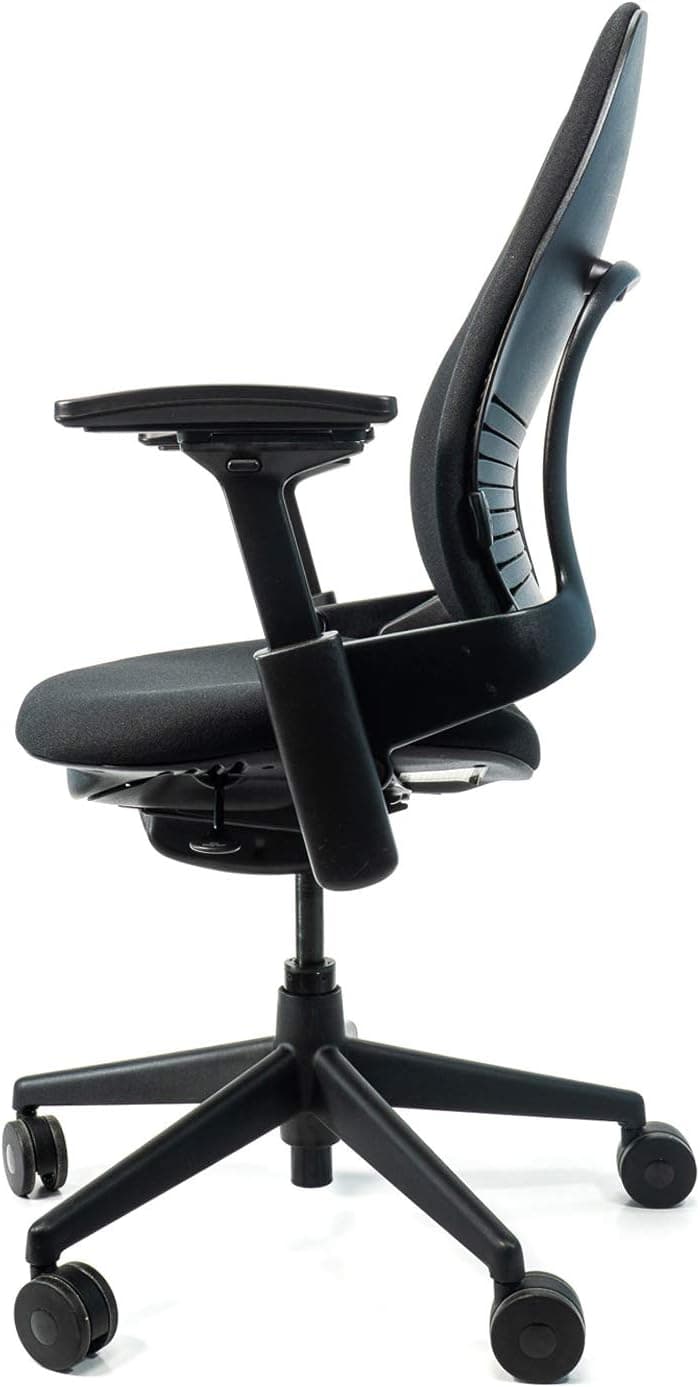 Steelcase Leap V2 Office Chair (Black Fabric) - Remanufactured - 12-Year Warranty (Fully Adjustable, Ergonomic, Furniture for The Workplace and Home Office)