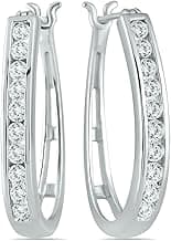 1/2ctw - 1ctw Certified Diamond Hoop Earrings Available in 10K Yellow and White Gold