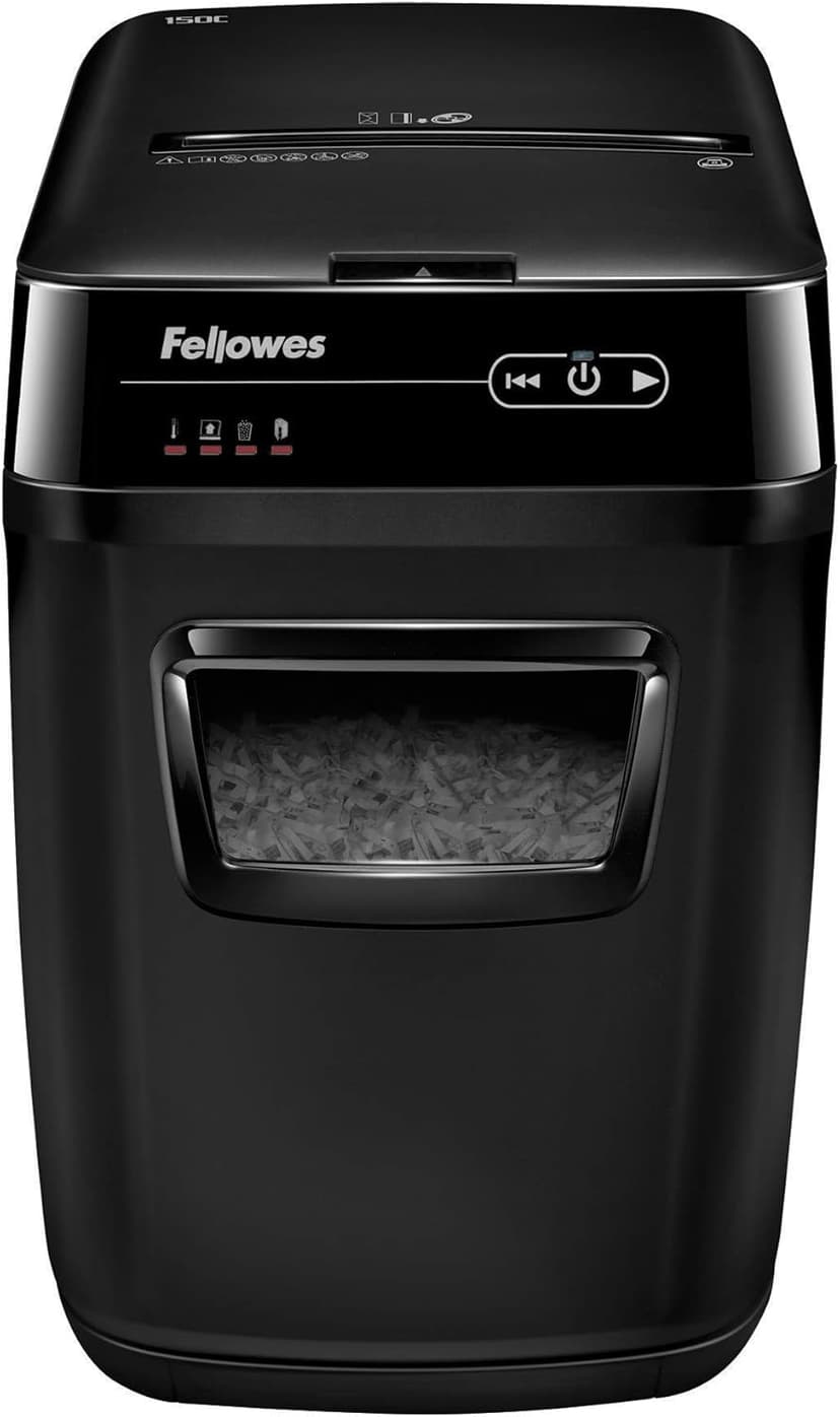 Fellowes AutoMax 150C Cross-Cut 150-Sheet Commercial Paper Shredder with Auto Feed (4694001)