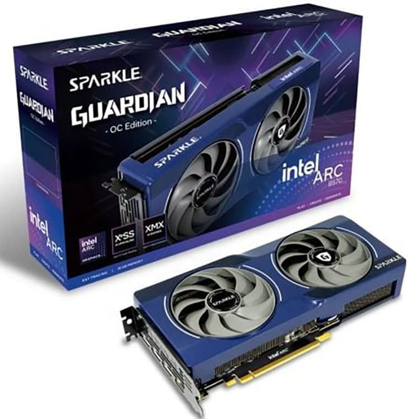 Sparkle Intel Arc B570 Guardian OC Graphics Card, 10GB GDDR6, Torn Cooling 2.0, Axial Fan, Breathing Light, Metal Backplate, SB570G-10GOC