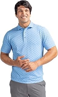 Cutter & Buck Mens Virtue Eco Pique Tile Print Recycled Mens Polo
