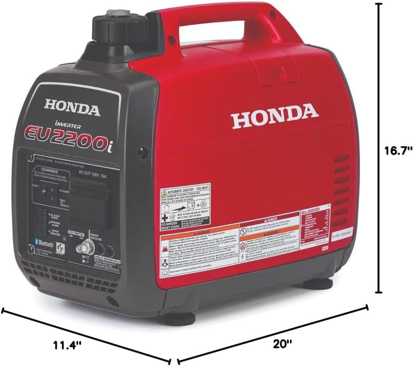 Honda EU2200ITAN 2200-Watt 120-Volt Super Quiet Portable Inverter Generator with CO-Minder