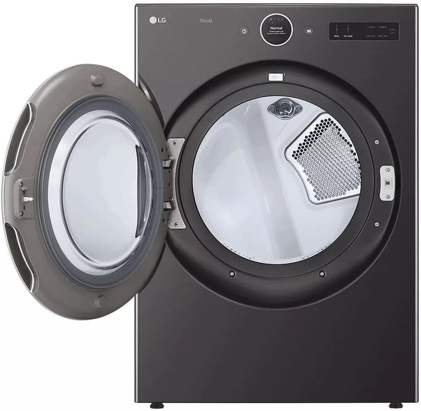 LG DLEX6700B 27 Inch Smart Electric Dryer with 7.4 Cu. Ft. Capacity, 23 Dryer Cycles, Wrinkle Care, TurboSteam, Dial-A Cycle™ Knob, FlowSense Indicator, AI Fabric Sensor