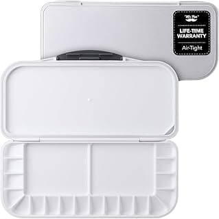 Mr. Pen Airtight 18-Well Watercolor Palette with 2 Mixing Areas and Lid - Folding Paint Tray