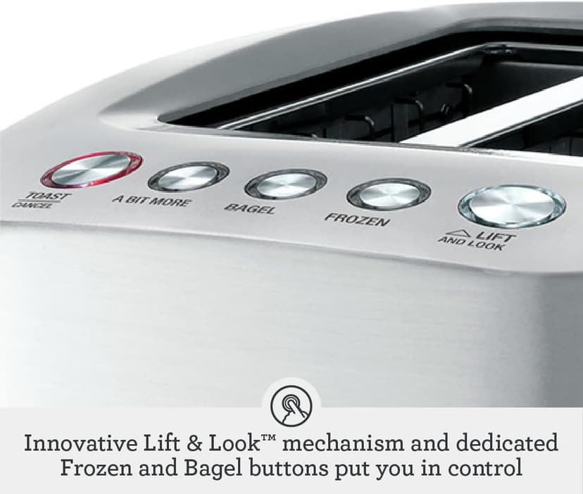 Breville BTA820XL Die-Cast Smart Toaster, 2 Slice, Brushed Stainless Steel