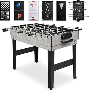 Best Choice Products 2x4ft 10-in-1 Combo Game Table Set for Home, Game Room, Friends & Family w/Hockey, Foosball, Pool, Shuffleboard, Ping Pong, Chess, Checkers, Bowling, and Backgammon