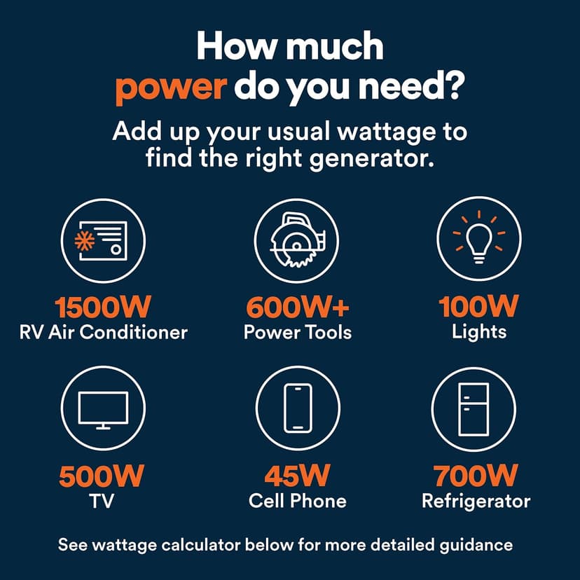 Generac 5,200-Watt Dual-Fuel Portable Inverter Generator - Gas and Propane Compatible - Compact and Lightweight Design - Clean, Stable Power - COsense Technology - Orange/Black - 50 State Compliant