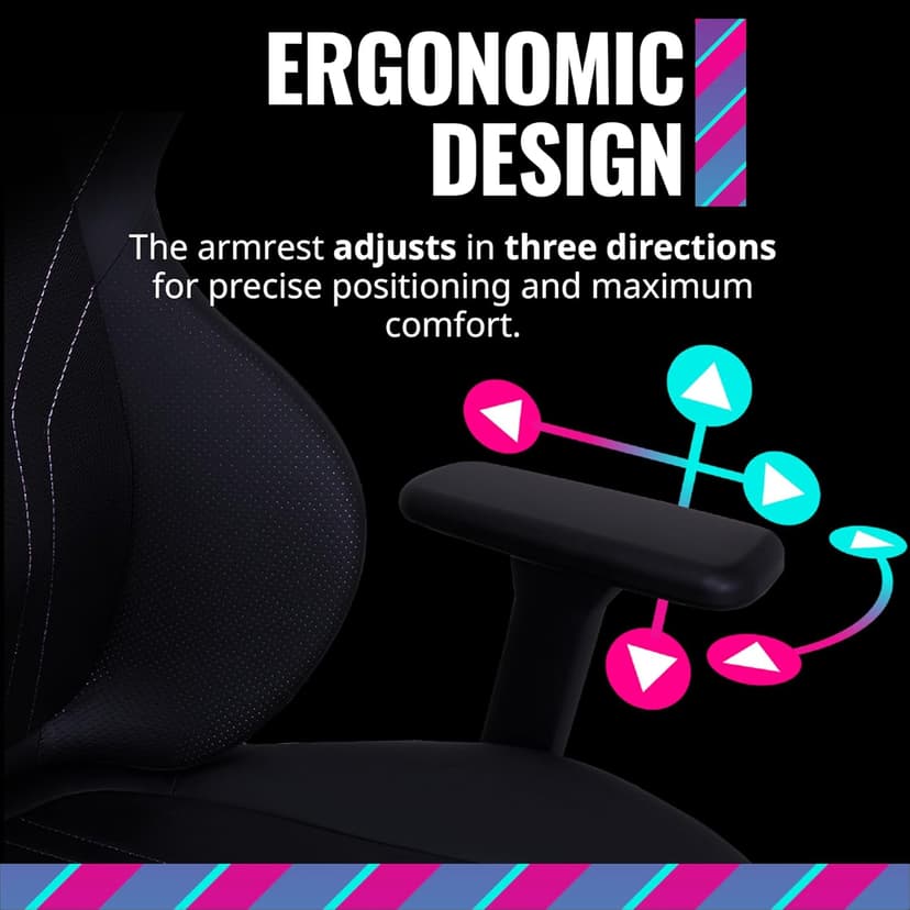 Cooler Master Hybrid 1 Ergonomic Gaming Chair MuscleFlex® Mesh, Cold-Molded Foam, Steel Frame | Aluminum Base. 180 Reclining, Adjustable Lumbar Support | Gas Lift, 360° Swivel for PC Game | Office