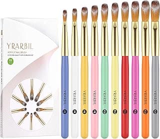 Acrylic Nail Brush Set, 10PCS Professional Nail Art Brushes for Acrylic Powder Applications, 3D Carving, Nail Art Extension for DIY Home Salon Tools