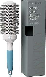 Medium Round Brushing Brush - Ceramic Hair Brush for a Smooth Salon Style Look - Professional Brushing Brush Ideal for All Hair Types - 43 mm