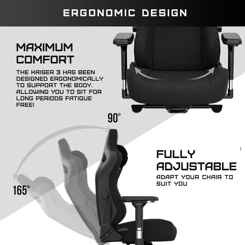 Anda Seat Kaiser 3 XL Gaming Chairs for Adults - Ergonomic Pink PVC Leather Gaming Chair with Lumbar Support, Comfortable Office Seat with Neck Support - Heavy Duty Wide Gamer Seat