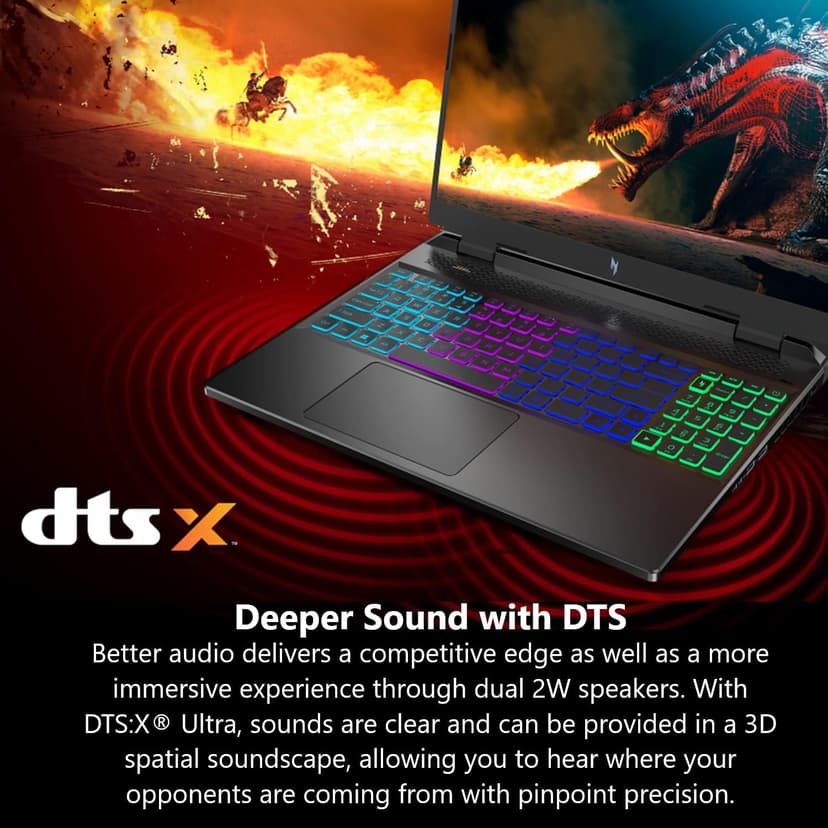 Acer Nitro 16 Gaming Laptop | AMD Ryzen 7 7840HS OctaCore CPU | NVIDIA GeForce RTX 4060 Laptop GPU | 16" WUXGA 165Hz IPS Display | 16GB DDR5 | 512GB Gen 4 SSD | WiFi 6E | RGB Backlit KB | AN16-41-R1WE
