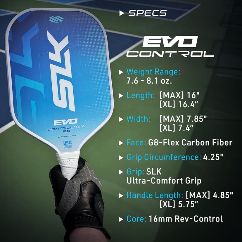 Selkirk Sport SLK Evo Pickleball Paddles | Evo Power | Evo Control | Evo Hybrid | Fiberglass or Carbon Fiber Pickleball Paddle