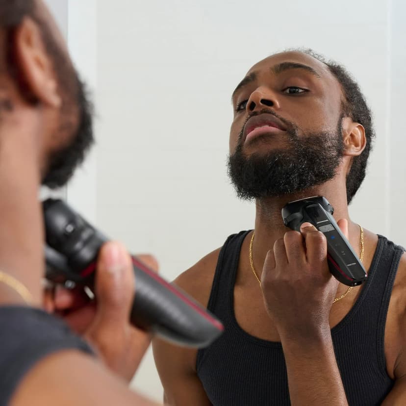 Panasonic Hybrid Wet Dry Shaver, Trimmer & Detailer with Two Adjustable Trim Attachments, Pop-up Precision Detail Trimmer & Shave Sensor Technology, Cordless Razor for Men, ES-LL41-K, Black