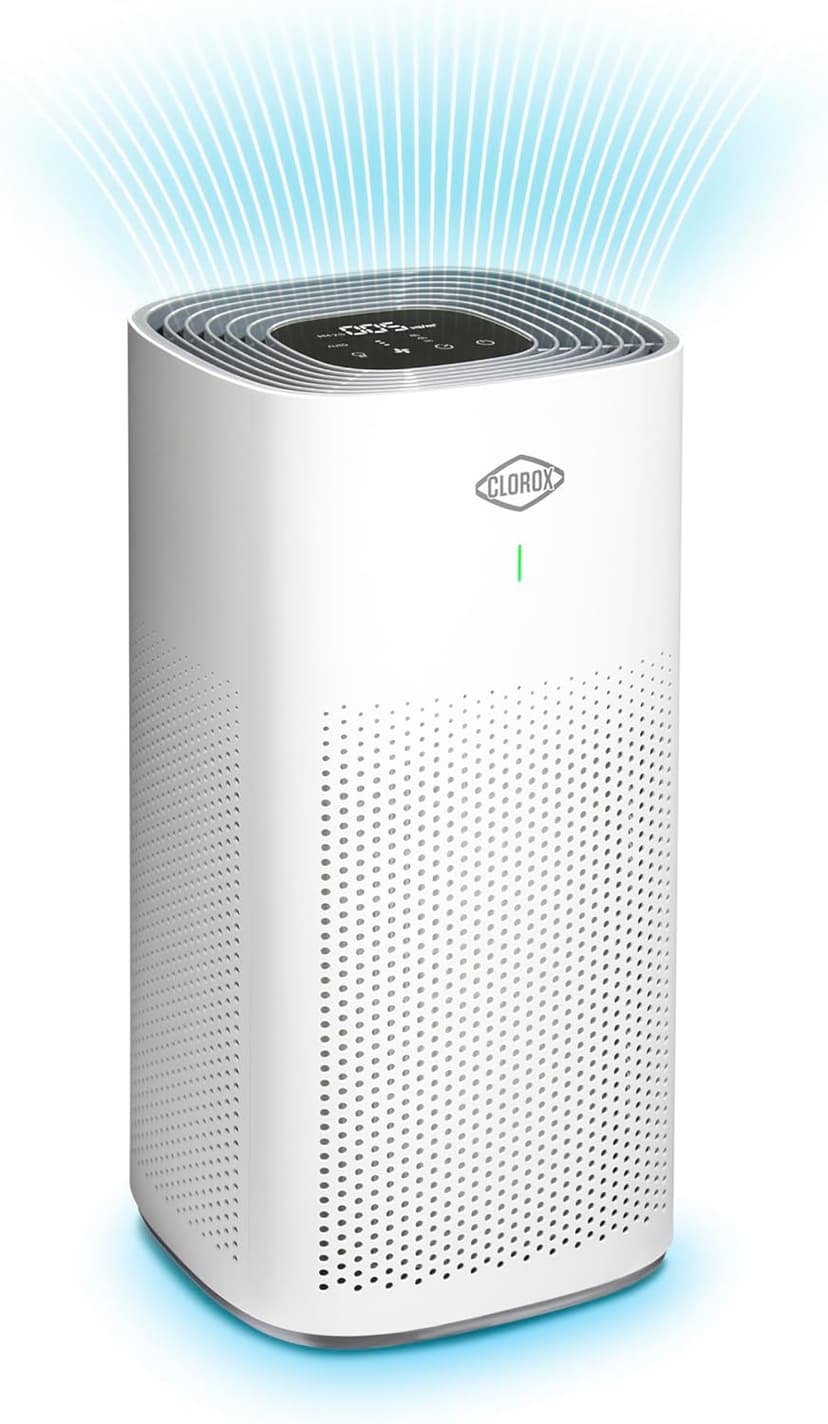 Clorox Air Purifiers for Home, True HEPA Filter, Large Rooms up to 1,500 Sq Ft, Removes 99.9% of Mold, Viruses, Wildfire Smoke, Allergens, Pet Allergies, Dust, AUTO Mode, Whisper Quiet