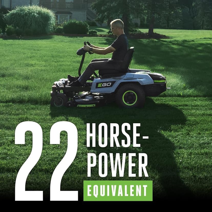 EGO Power+ Electric Riding Lawn Mower, 42" Deck with Zero Turn Radius, Includes (4) 56V 12.0Ah Batteries and Charger - ZT4205S