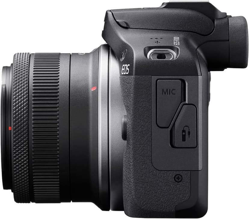Canon EOS R100 Mirrorless Camera RF-S18-45mm F4.5-6.3 is STM Lens Kit, 24.1 Megapixel CMOS (APS-C) Sensor, 4K Video, RF Mount, Black