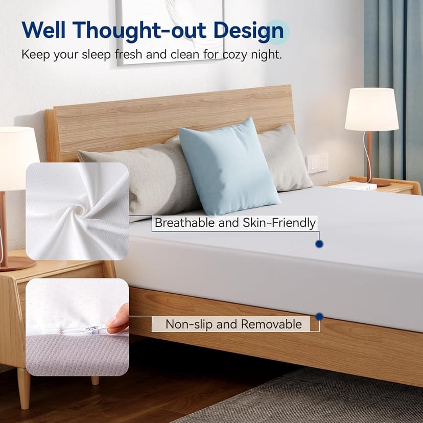 Amazon Basics Memory Foam Mattress, Medium Firm, 8 Inch, Twin, White/Grey