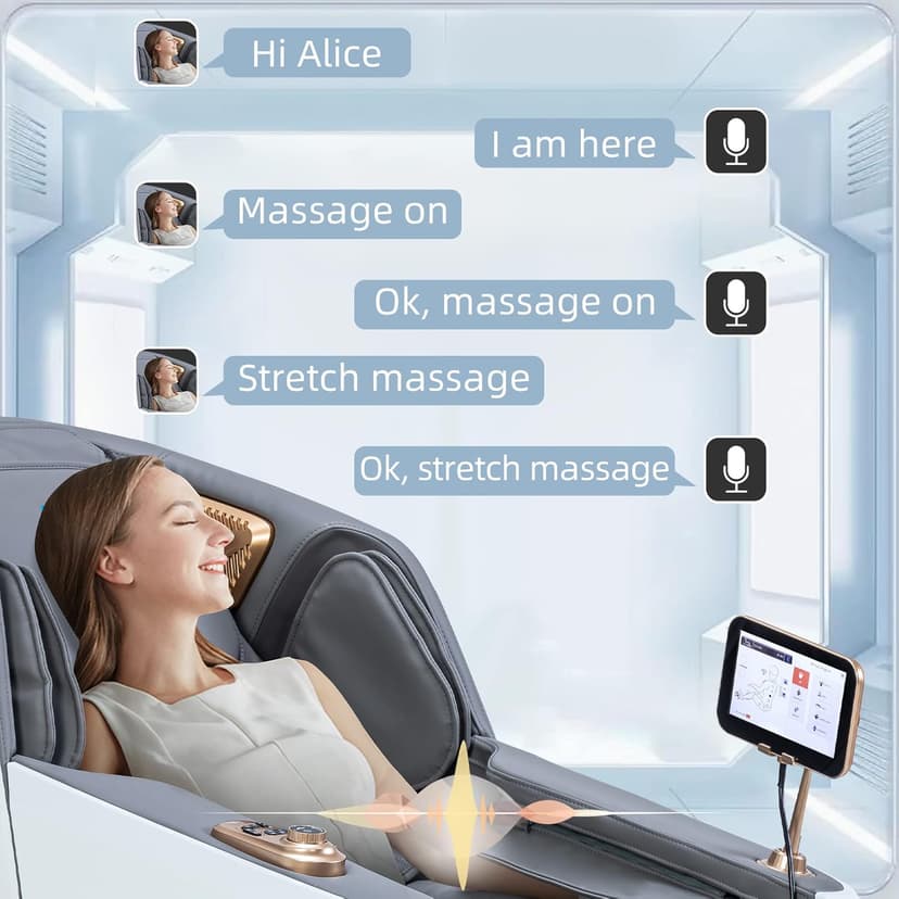 MassaMAX MT339 4D Massage Chair, Full Body Shiatsu Recliner with Electric Extendable Footrest, Zero Gravity, SL Track, Deep Yoga Stretch, 15 Modes, Foot Rollers, and Heating (Space White)