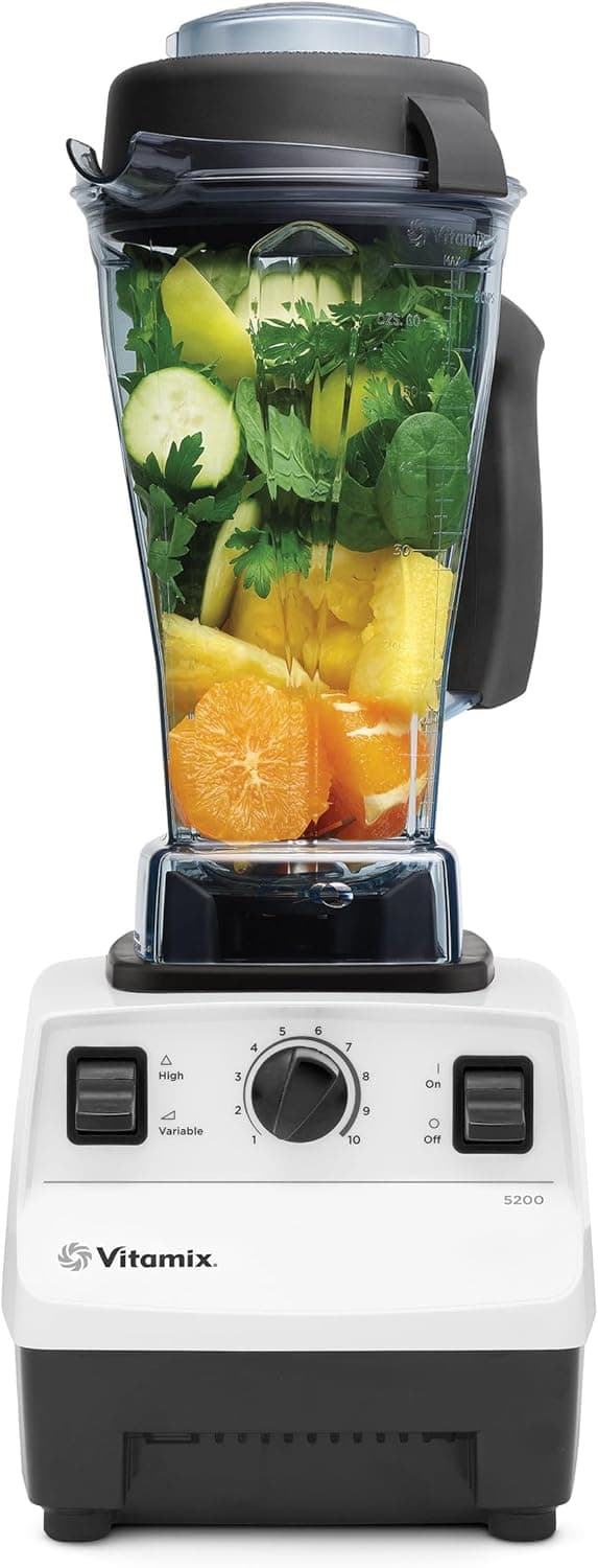 Vitamix 5200 Professional Grade Blender for Smoothies, Food Grinder and Emulsifier, 64oz Pitcher, White