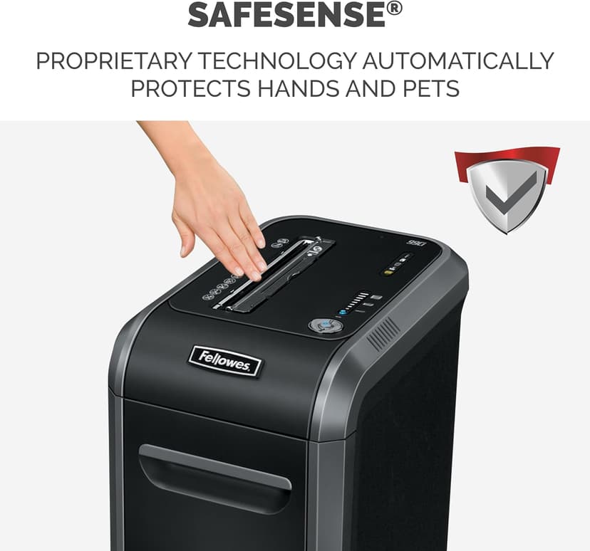 Fellowes Powershred 99Ci 18-Sheet 100% Jam-Proof Heavy Duty Crosscut Paper Shredder Machine for Office and Home, Black/Gray 3229904