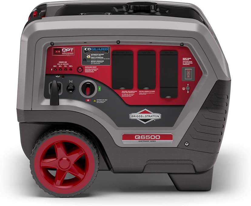 Briggs & Stratton Q6500 Quiet Power Series Inverter Generator | CO Guard, 6500 starting watts