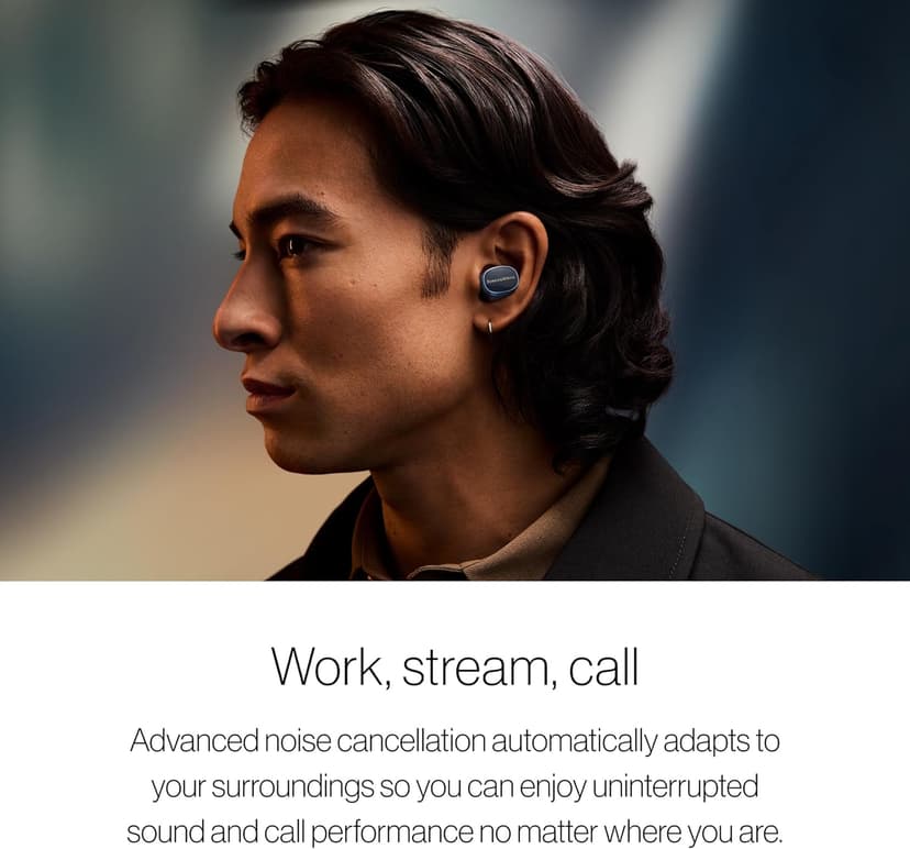 Bowers & Wilkins Pi8 Wireless Earbuds (Midnight Blue), in-Ear Bluetooth Earphones with Qualcomm Chipset & aptX Lossless, Active Noise Cancelling Earbuds, 3 Built-in Mics, 15-Min Quick Charging