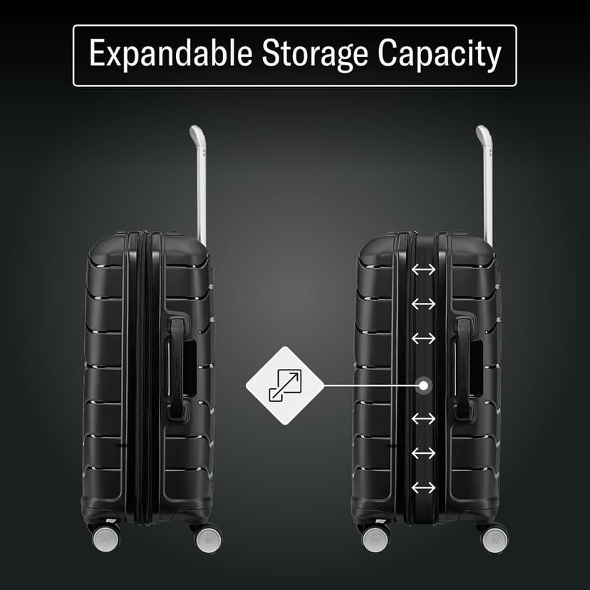 Samsonite Freeform 23-Inch Hardside Carry-On Luggage with Spinner Wheels - Hardshell Carry-On Suitcase - TSA, Airline-Approved - Expandable Hard Shell, Smooth Rolling Wheels for Lightweight Travel.