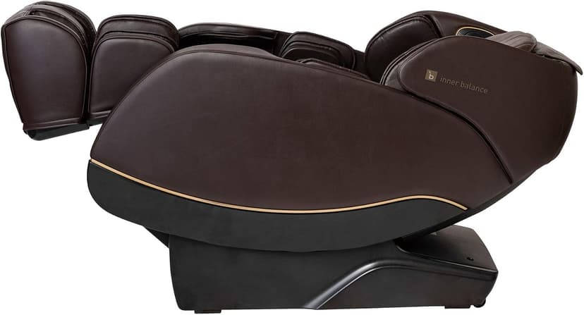 Inner Balance Jin 2.0 - Deluxe Heated SL Track Zero Gravity Massage Chair | Full Body Compression | Lumbar Heat Therapy | 6 Auto-Courses | Bluetooth Speaker (Espresso)