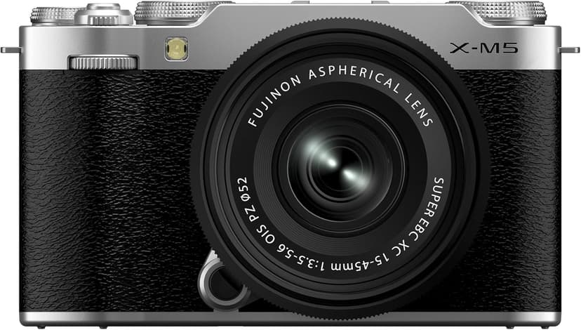 Fujifilm X-M5 Mirrorless Digital Camera XC15-45mmF3.5-5.6 OIS PZ Lens Kit - Silver