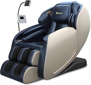Real Relax 2025 Massage Chair Full Body, Zero Gravity SL-Track Shiatsu Massage Recliner with Heat, APP Control, Child Lock, Body Scan Bluetooth, Foot Roller, Favor 06, Blue