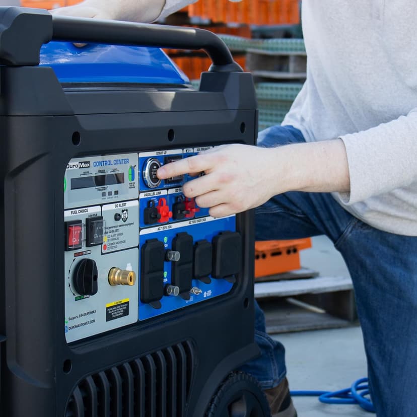 DuroMax XP11000iH 11,000-Watt Dual Fuel Portable Digital Inverter Generator - Gas & Propane, Remote Electric Start, Transfer Switch Ready, RV & Emergency Ready
