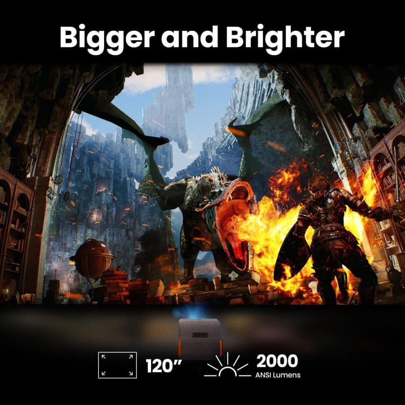 BenQ X300G | Portable 4K Gaming Projector | 4ms Response Time | LED 2000 Lumens | Short Throw | 3D Auto Keystone| Buit-in Game Modes | Charge & Display USB-C | Android TV w/ Built in 16W speaker