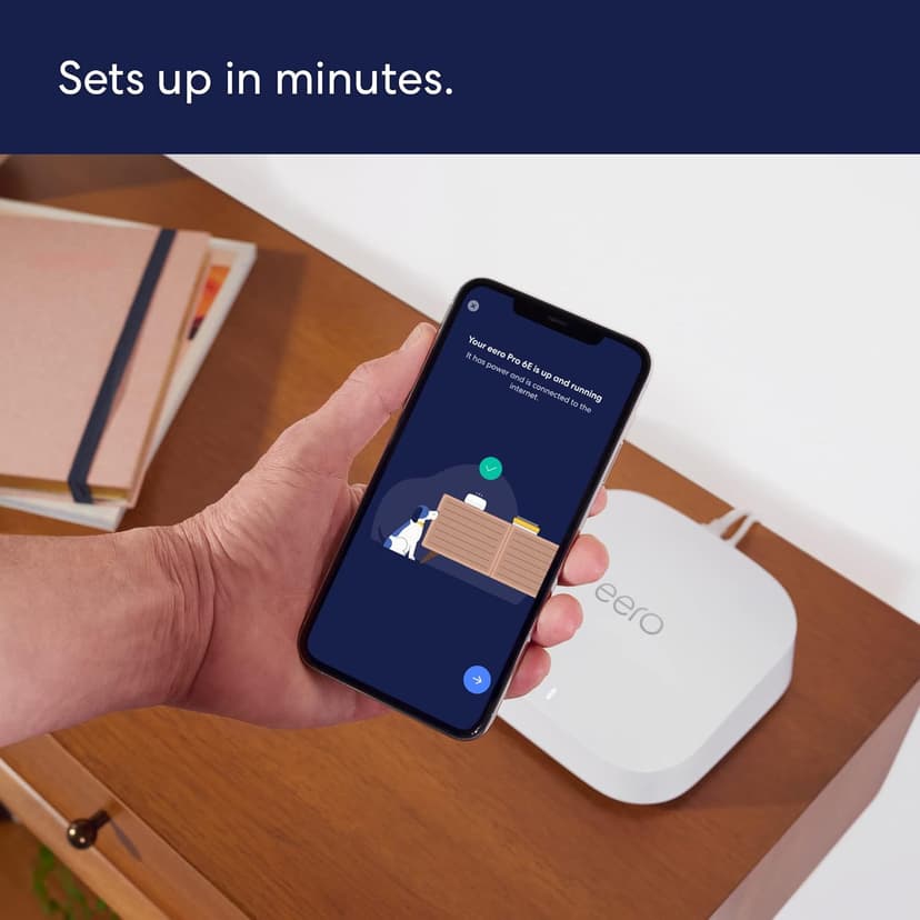 Amazon eero Pro 6E mesh wifi system - Supports internet plans up to 2.5 Gbps, Coverage up to 6,000 sq. ft., Connect 100+ devices, 3-pack