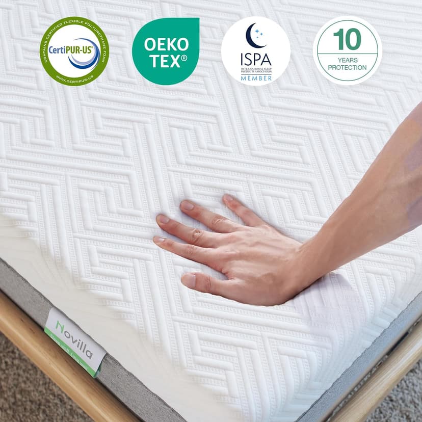 Novilla Full Size Mattress, 8-Inch Gel Memory Foam Mattress for Pressure Relief, Enhanced Support & Plush Comfort, Full Bed in a Box, Bliss