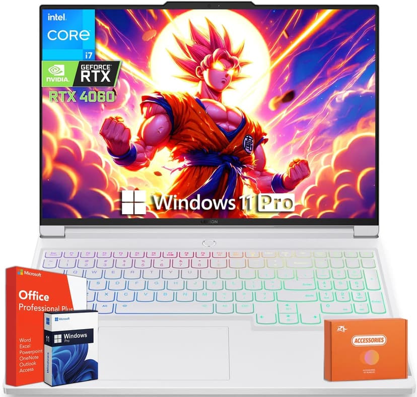 Lenovo Legion 7i Gaming Laptop, 16" WQXGA 240Hz Display, Intel 20-Core i7-14700HX, 32 GB DDR5 RAM, 1 TB SSD, NVIDIA GeForce RTX 4060, Backlit Keyboard, Microsoft Office Lifetime License,Windows 11 Pro
