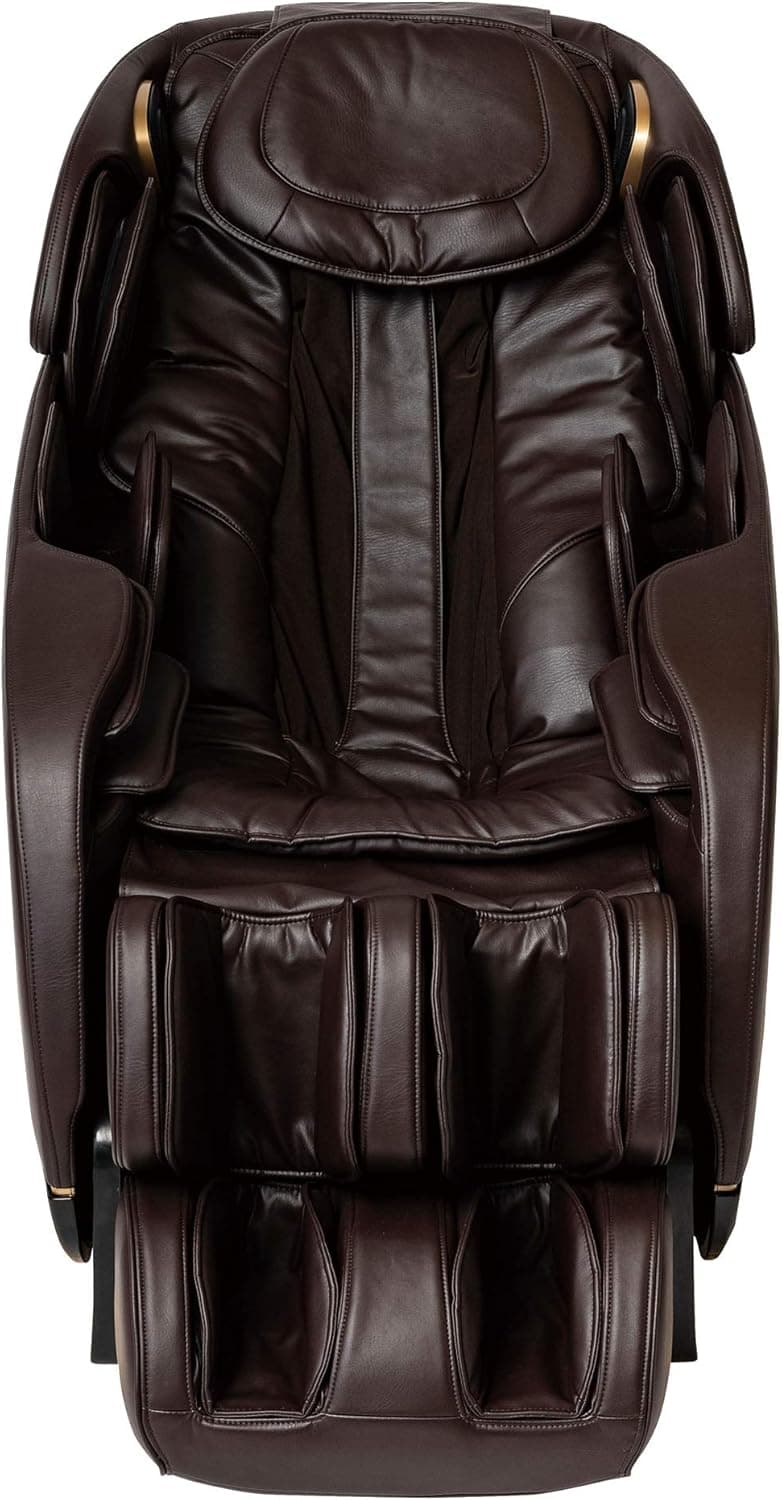 Inner Balance Jin 2.0 - Deluxe Heated SL Track Zero Gravity Massage Chair | Full Body Compression | Lumbar Heat Therapy | 6 Auto-Courses | Bluetooth Speaker (Espresso)