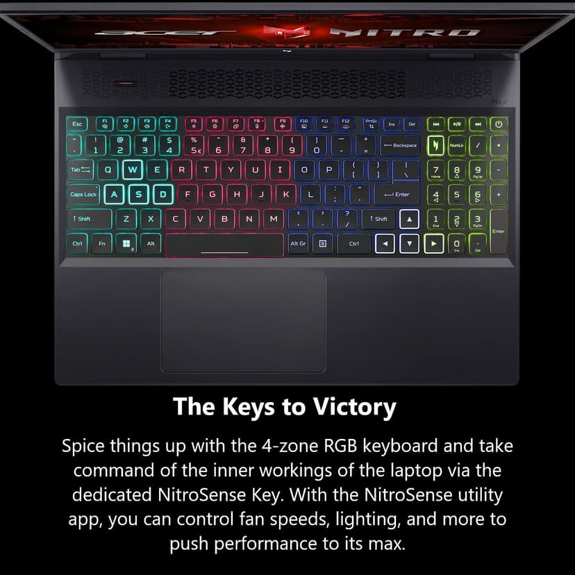 Acer Nitro 16 Gaming Laptop | AMD Ryzen 7 7840HS OctaCore CPU | NVIDIA GeForce RTX 4060 Laptop GPU | 16" WUXGA 165Hz IPS Display | 16GB DDR5 | 512GB Gen 4 SSD | WiFi 6E | RGB Backlit KB | AN16-41-R1WE