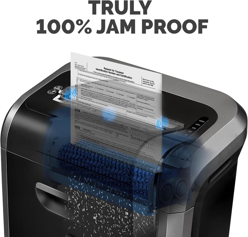 Fellowes ‎Powershred 79Ci 16-Sheet 100% Jam-Proof Heavy Duty Crosscut Paper Shredder Machine for Office and Home, Black/Dark Silver 3227919