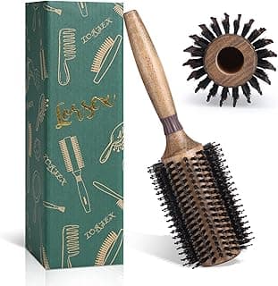 Round Brush for Blow Drying, LORSEX Boar Bristle Hair brush for Women Men, Round Hairbrush for Add Shine/Volume, Minimize Damage (2.8 Inch)