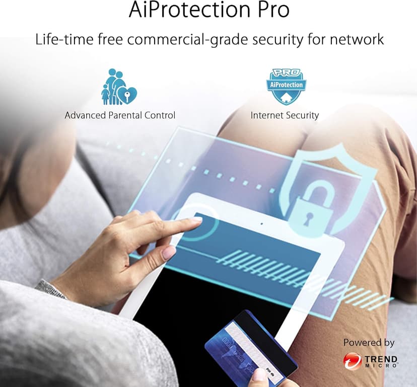 ASUS ZenWiFi AX6600 Tri-Band Mesh WiFi 6 System (XT8 2PK) - Whole Home Coverage up to 5500 sq.ft & 6+ rooms, AiMesh, Included Lifetime Internet Security, Easy Setup, 3 SSID, Parental Control, White