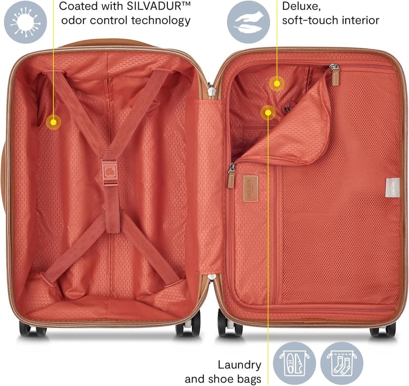 DELSEY PARIS Chatelet Air 2.0 Hardside Luggage with Spinner Wheels, Angora, Carry on 20 Inch